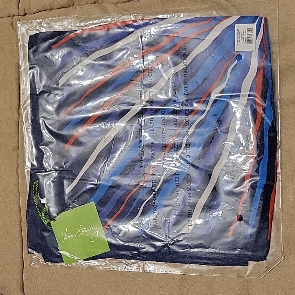NWT Vera Bradley Cobalt Stripe Scarf Neckerchief